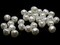 30 12mm White Round Nugget Vintage Cultura Pearls Plastic Pearl Beads